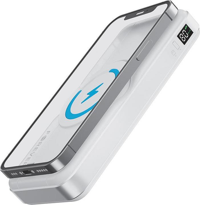 Image du produit Forever banque d'énergie sans fil MATB-300 10000 mAh 3in1 blanc (10000 mAh, 15 W)