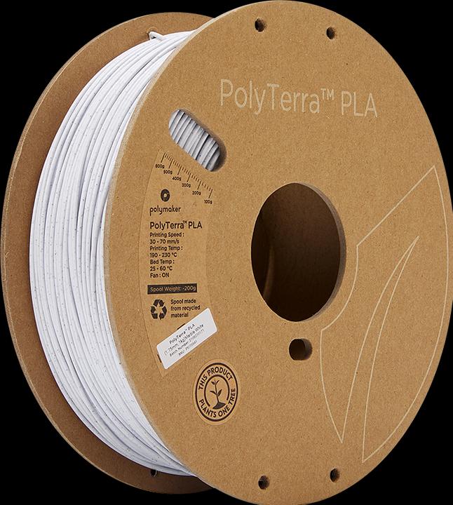 Image du produit Polymaker PolyTerra (PLA, 1.75 mm, 1000 g, Blanc)