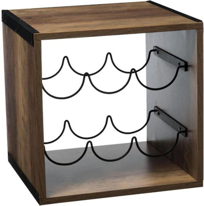 Image du produit 5Five Casier à vin en bois - 6 bouteilles (31 x 31 x 31 cm, 6 Fl.)