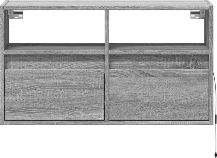 Produktbild VidaXL TV Schrank Wandschrank Lowboard Hängend mit LED-Beleuchtung Grau Sonoma