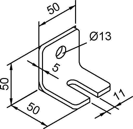Produktbild Helm Winkelbefestigung 104 W Profil 100 Stahl Stahl galvanisch verzinkt
