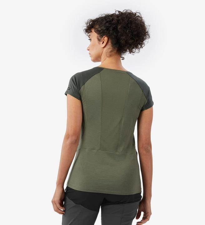 Actual product image Forclaz Merinoshirt Damen kurzarm - Merino Resist khaki (XL)