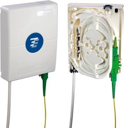 Produktbild TE Connectivity Hftp Vaegboks Hvid for 2xsc Simplex