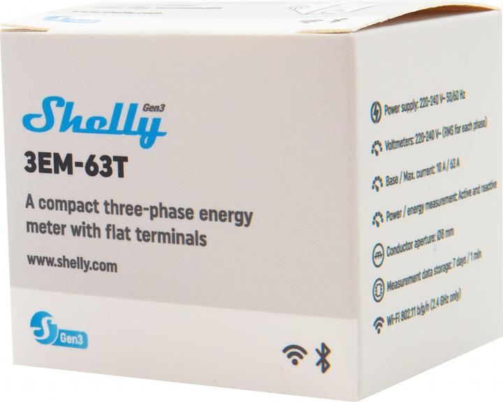 Actual product image Shelly 3EM-63T Gen3