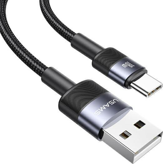 Produktbild Usams Kabel USB na USB-C 3A 1,2 Fast Charging stalowy/tarnish SJ718USBSG01 (US-SJ718) (1.20 m, USB 3.2 Gen 1, 18 W)