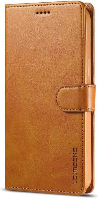 Produktbild LC.Imeeke iPhone 12 / 12 Pro - Wallet Etui mit 3 Kartenfächern & Magnetverschluss, hellbraun/orange (Apple iPhone 12 Pro, Apple iPhone 12)