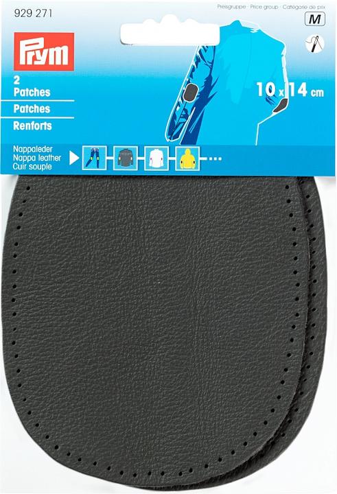 Produktbild Prym Patches Nappaleder, dunkelgrau 10 x 14 cm, 2 Stk., zum Aufnähen (2 x)