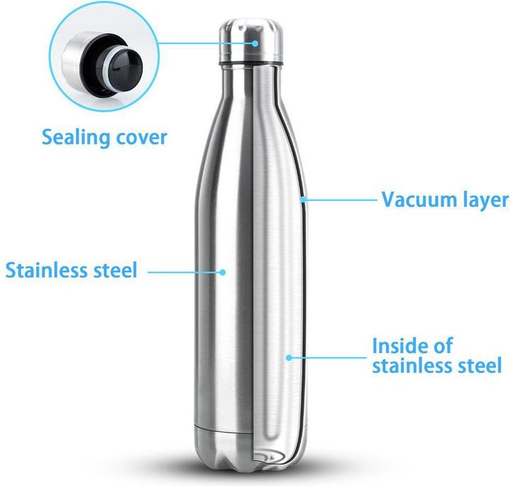 Produktbild Intirilife Edelstahl 750ml Isolierkanne in SILBER (1 l)