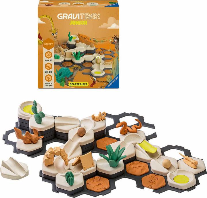 Image du produit Ravensburger GraviTrax Junior Starter-Set S Desert - Piste à billes extensible pour enfants, piste à billes