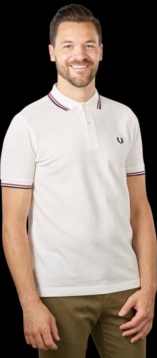 Actual product image Fred Perry Twin Tipped Polo Shirt Short Sleeve Snow White (S)