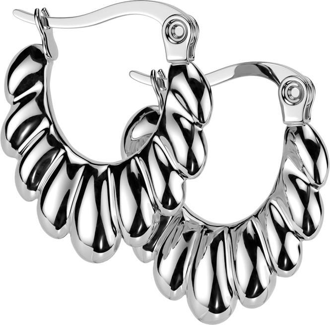 Star Piercing Ohrring silber Tropfen (ohne Messing, Chirurgenstahl 316L)