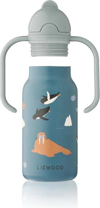 Actual product image Liewood Trinkflasche Kimmie aus Stahl Arctic Sea Ocean View (0.25 l)