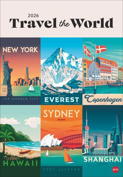 Produktbild Travel the World Posterkalender 2026 (Harter Einband, Deutsch)