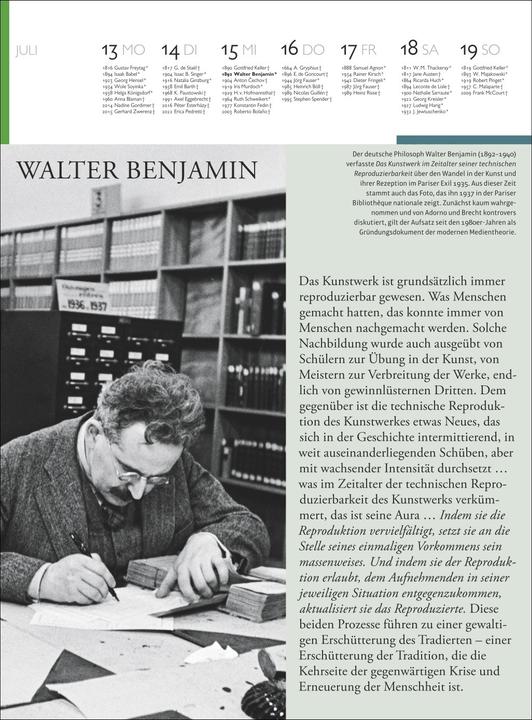 Produktbild Der Literatur Kalender Wochenkalender 2026 (Deutsch)