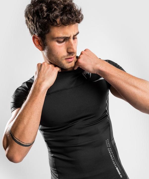 Actual product image Venum tempest 2.0 Rashguard Short Sleeves â€“ Black/Grey - XL (XL)