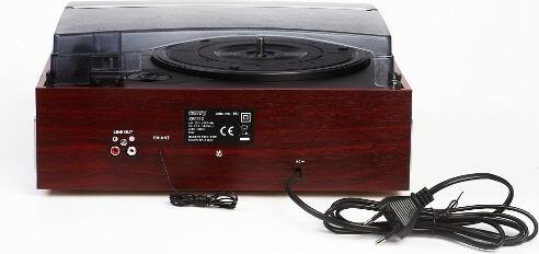 Produktbild Camry CR 1113 Audio-Plattenspieler mit Riemenantrieb, Cappuccino, Chrom, Holz (Halbautomatisch)