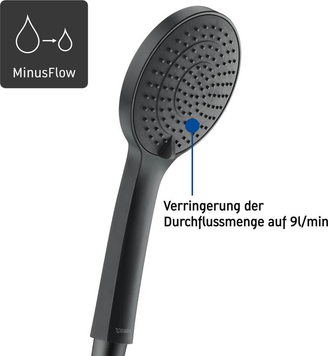 Actual product image Duravit hand shower 3jet 110 MinusFlow, UV65201 (3 Beam types, 9.50 l/min)