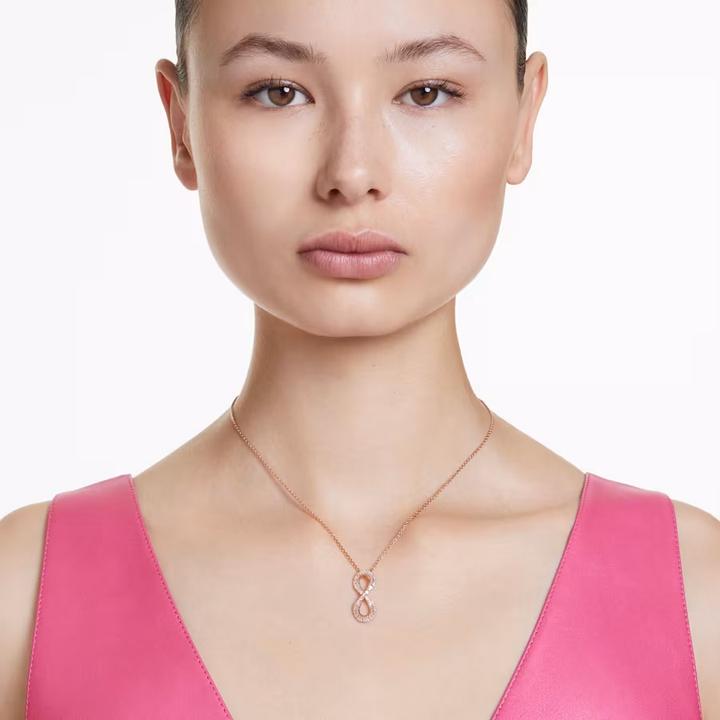 Produktbild Swarovski Hyperbola Halskette Unendlichkeit Weiss Roségold (Swarovski Metall)