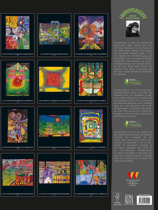 Produktbild Hundertwasser Art Calendar 2026 (44 x 34 cm, Harter Einband, Deutsch)