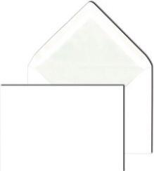 Actual product image Mailmedia Envelope, silk lining, B6, white wet glue, pointed flap, 80 gsm, white matt, gray silk- (B6, 1 x)