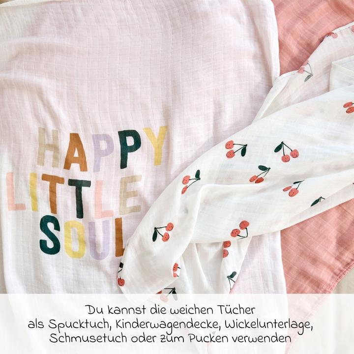 Actual product image Lässig Mullwindeln & Mulltücher Mulltuch 3er Pack Heavenly Soft Swaddle L (80 cm, 80 cm)