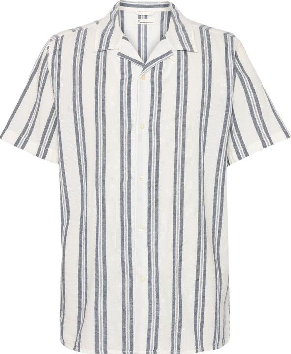 KnowledgeCotton Apparel Box S/S Striped Cotton Shirt