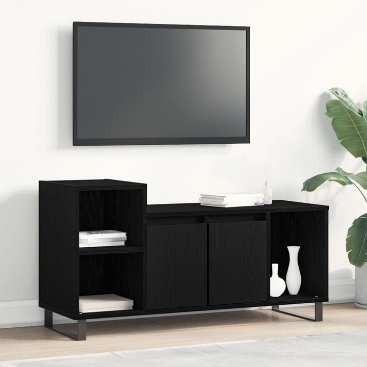 Immagine prodotto VidaXL Panchina TV in rovere nero 100x35x55 cm Materiale (35 x 35 x 55 cm)