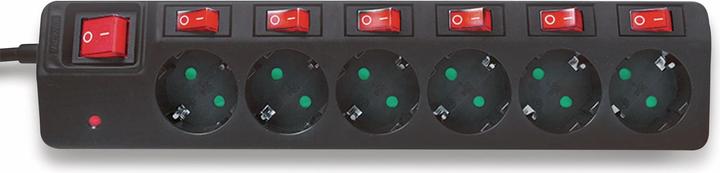 Actual product image LogiLink Power strip (6 x, CEE 7/3, 1.50 m)