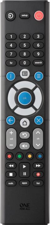 Produktbild One for All Essence TV Universalfernbedienung URC 1211 (Universal Fernbedienung, Infrarot)