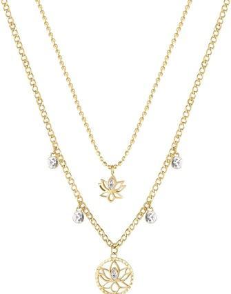 Brosway Charming gold plated necklace Lotus flower Chakra BHKN065