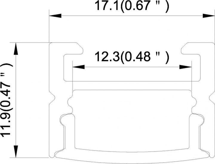 Immagine prodotto Synergy 21 Profilo a U LED 200cm, ALU144 W