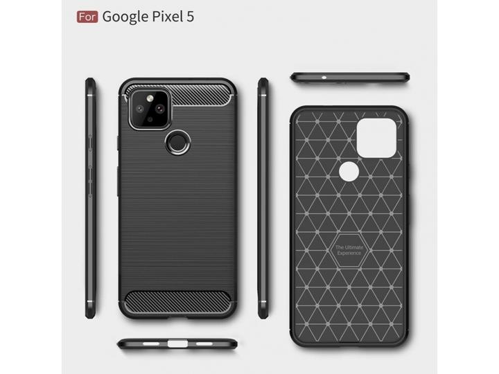 Produktbild Screenguard Google Pixel 5 Hülle Carbon Brushed Soft TPU (Google Pixel 5)