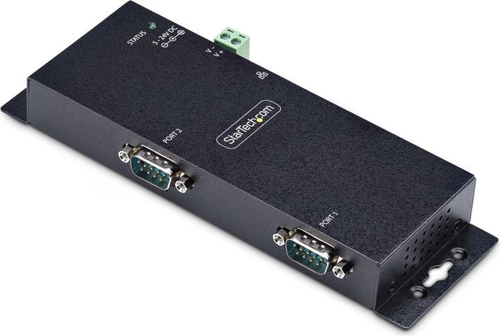 Actual product image StarTech com 2-Port Serial to Ethernet Adapter, IP Serial Device Server For Remote RS232 Devices, Wa