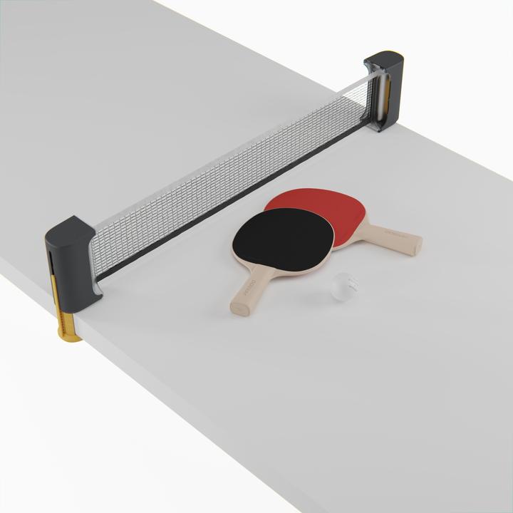 Immagine prodotto Pongori Set da ping pong Rollnet superfici piccole + 2 racchette PPR100 R + 2 palline