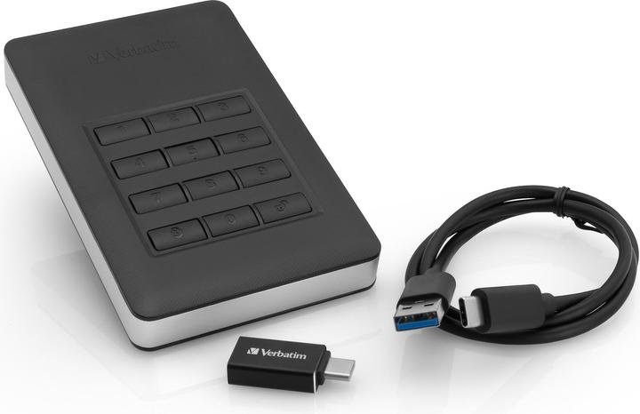 Immagine prodotto Verbatim unità HDD esterna USB 3.1 Secure (1 TB)