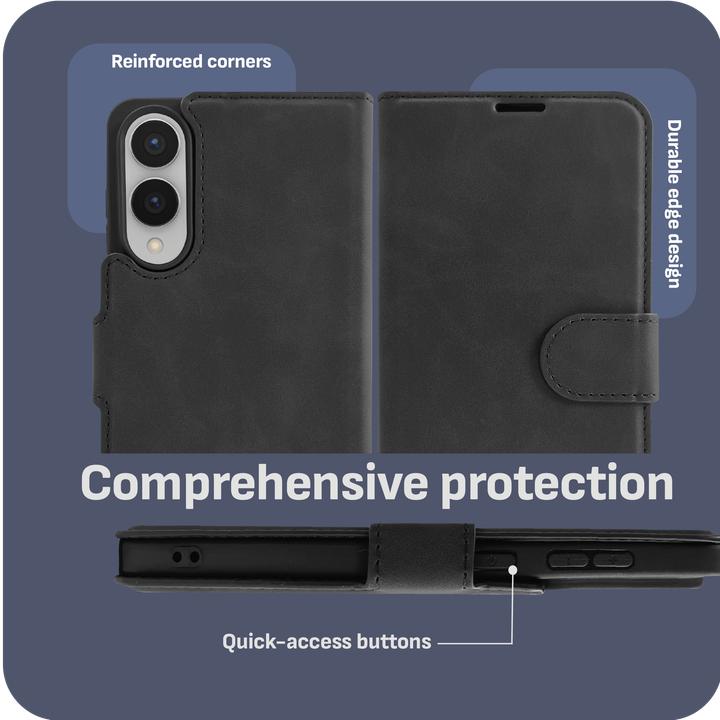 Actual product image Cazy Premium-Geldbörsen-Etui, Magnetisches Geldbörsen-Etui, Kartenfächer, Ständer (Samsung Galaxy S25 Edge)