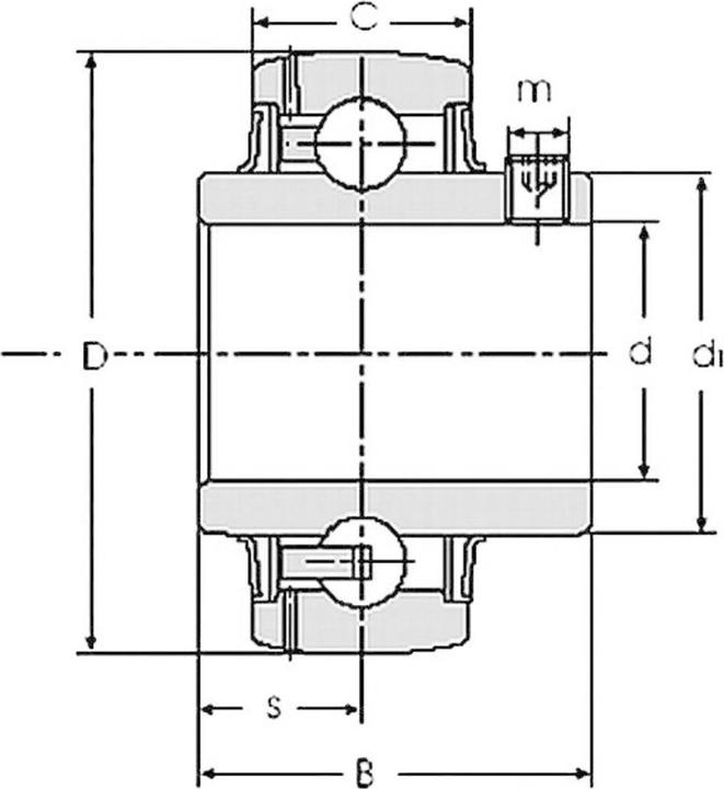 Actual product image UBC Bearing UC Radial insert UC 206 / YAR 206 / GYE 30 KRRB Bore diameter 30 mm Outer diameter 40