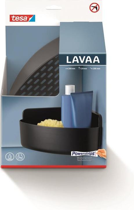 Actual product image tesa LAVAA Corner shower basket incl. adhesive solution without drilling