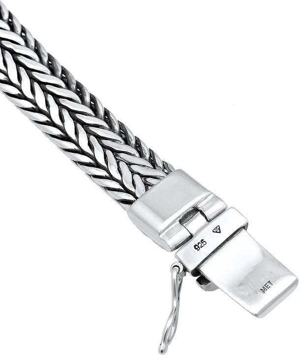 Immagine prodotto Kuzzoi Bracciale da uomo con chiusura a scatola Cool Basic in argento 925 (19 cm, Argento 925)