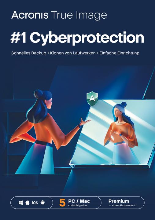 Actual product image Acronis Cyber Protect Prem Subscription 5 devices / 1TB / 1 year Cloud Storage (5 User, 5 Devices/Users, 12 months)