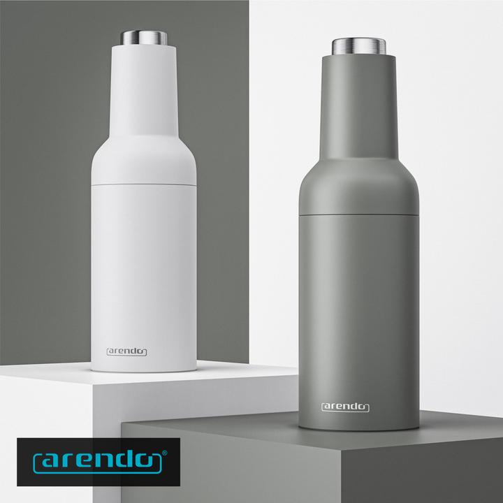 Actual product image Arendo Salz- & Pfeffermühle Elektrisch 2er Set, Gewürzmühlen, Edelstahl, einstellbar, Batteriebetrieben (Pepper, Herbs, Salt)