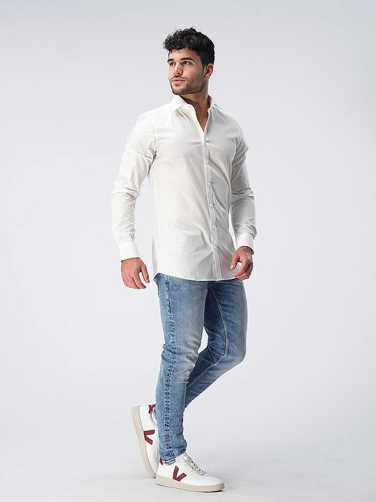 Immagine prodotto Olymp Camicia Level Five, body fit bianco 1/1, taglia 41, lunghezza manica 69cm (41)