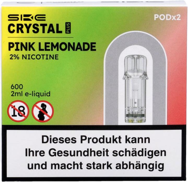 Produktbild SKE Crystal Plus Pink Lemonade - E-Pod-Nachfüllung - 2 Stk. à 2 ml (Zitrone)