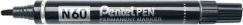Actual product image Pentel Permanent marker N60, red, wedge tip (Red, 1 x)
