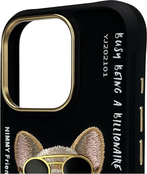 Actual product image Nimmy case iPhone 16 Pro Max 6.9" black Glasses Cool Dog (Apple iPhone 16 Pro Max)