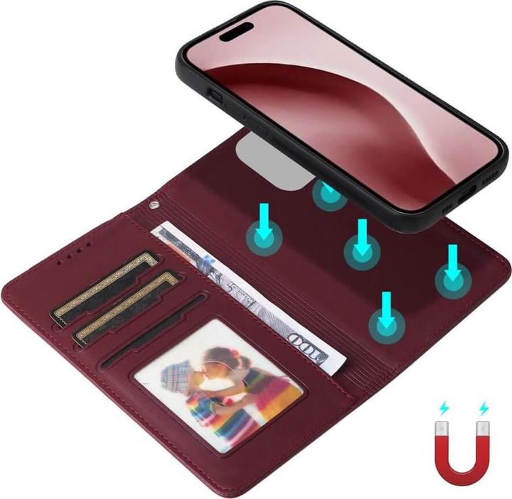 Immagine prodotto Cover-Discount iPhone 16 Pro - Custodia a portafoglio divisibile 2 in 1 per telefoni cellulari (Apple iPhone 16 Pro)