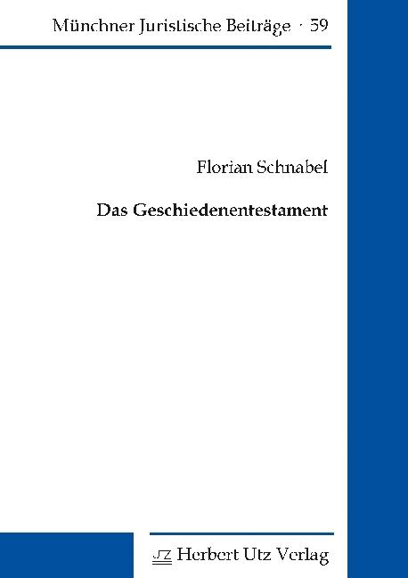 Actual product image Das Geschiedenentestament (German, Florian Schnabel, 2017)