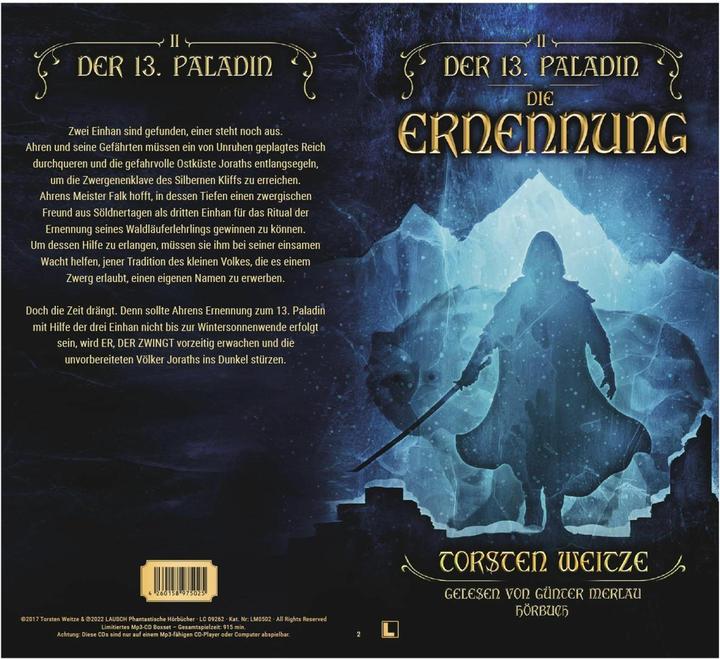 Produktbild Die Ernennung: Der 13. Paladin Band II (Torsten Weitze, LAUSCH Medien, Günter Merlau, Deutsch)