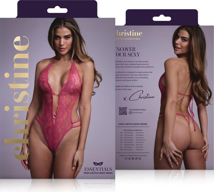 Produktbild Christine Le Duc Ouvert Spitzen Body Renee pink (S, M)