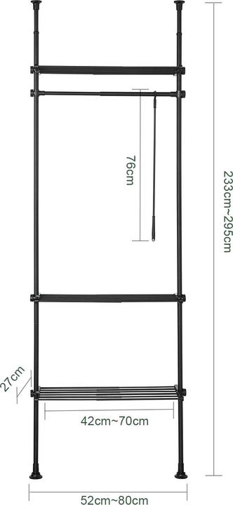 Actual product image SoBuy Teleskop Kleiderstange